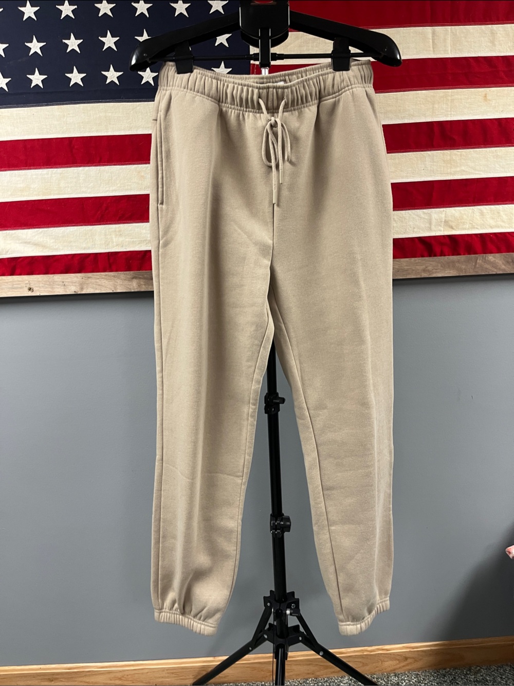 Brooklyn Cloth Beige Drawstring Joggers